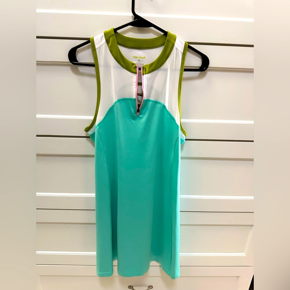 Tek Gear Green, Blue and White Activewear Dress Size Medium